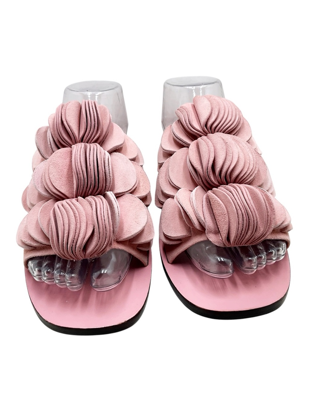 {Mercedes Castillo} Delphia Leather Slide Sandals